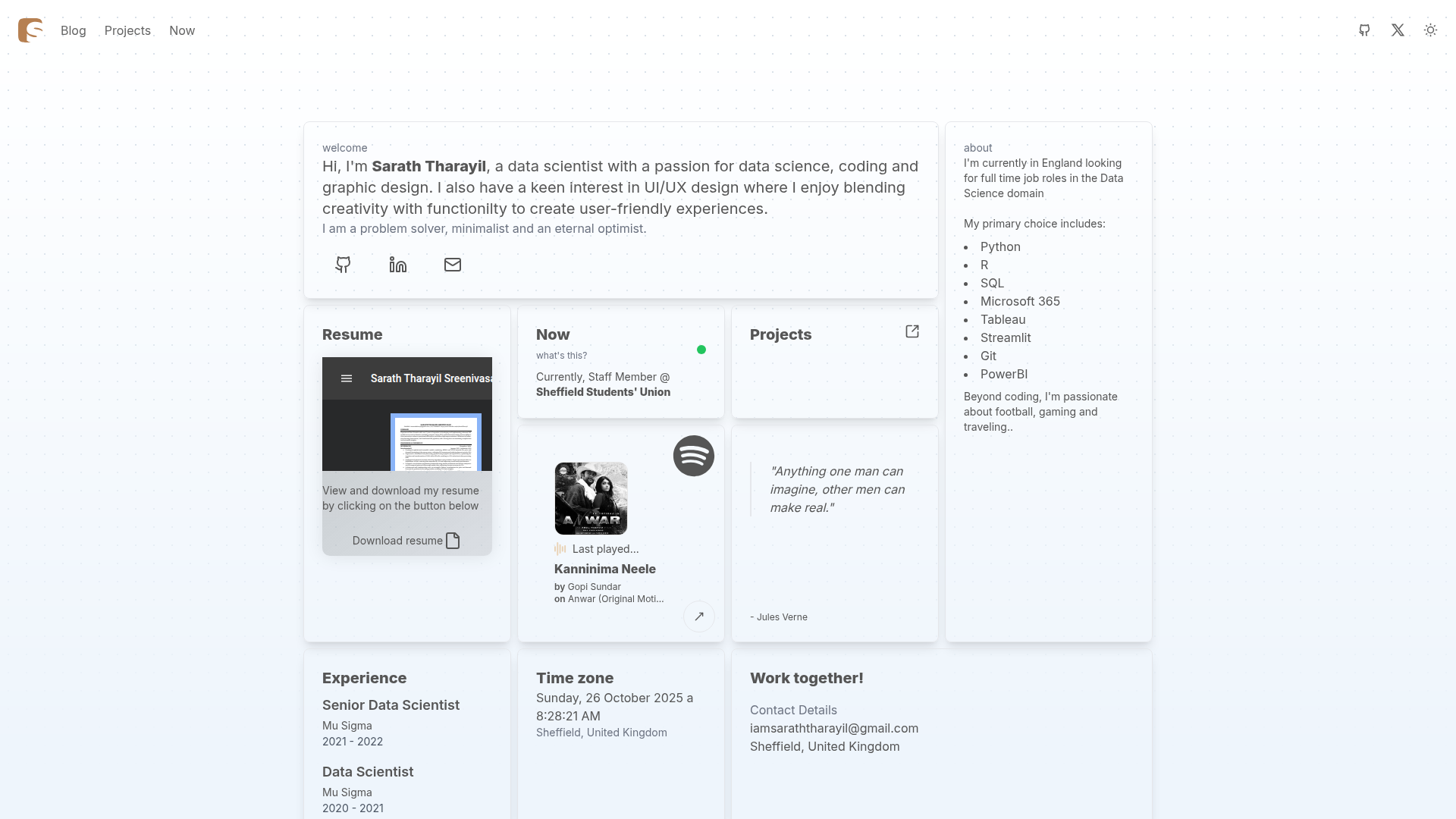 Website version 5.0 screenshot