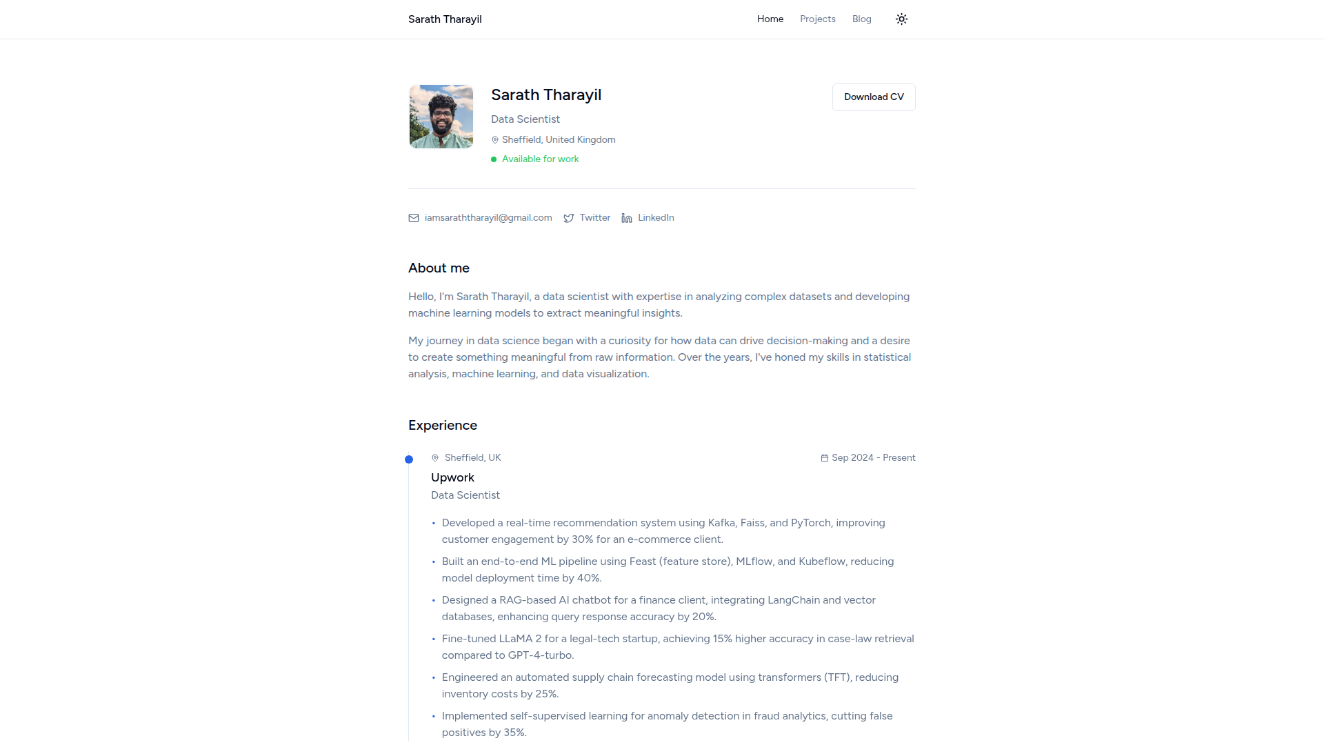 Website version 7.0 screenshot