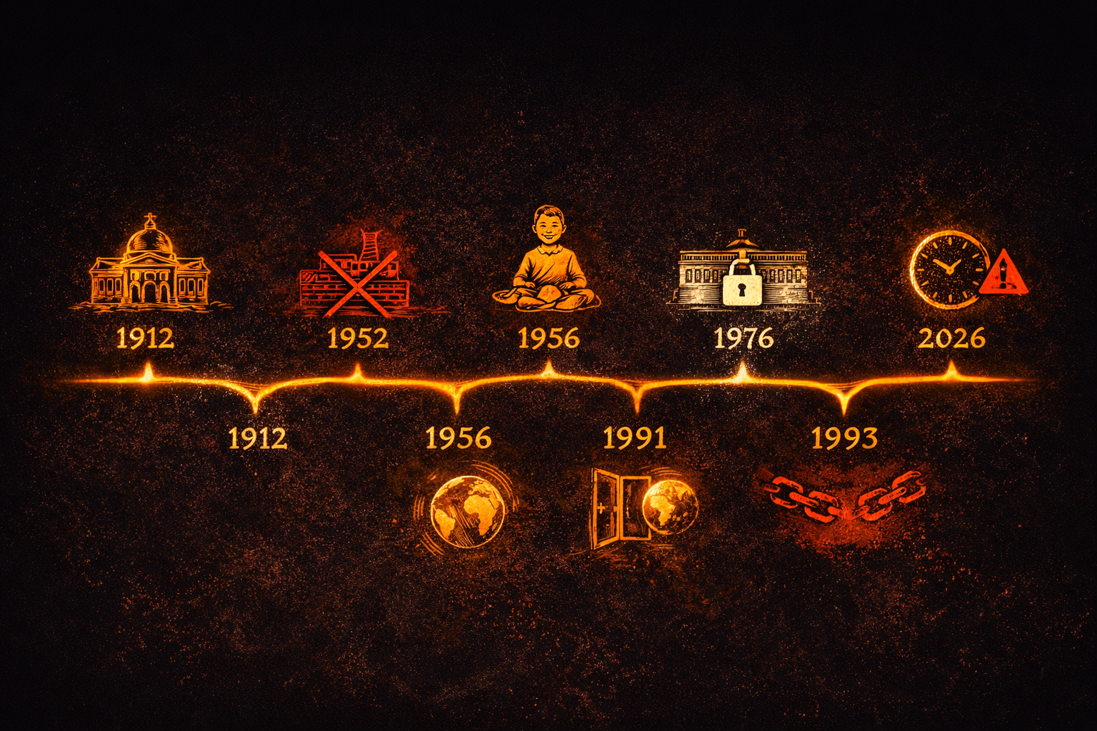timeline showing key policy milestones: Visvesvaraya 1912, Midday Meals 1956, Freight Policy scrapped 1993, Liberalization 1991